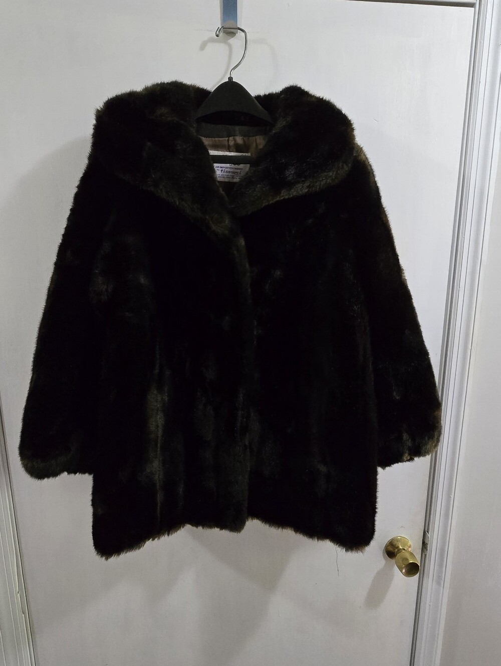 Classic Women's Black Faux Fur Coat